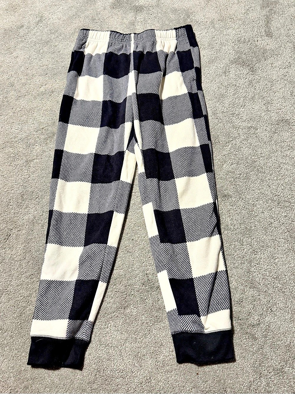 Checkered Jogger Pants in Black & White